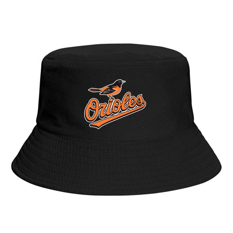 Baltimore Orioles MLB Baseball Team Logo with Orange Bird Mascot Bucket Hat