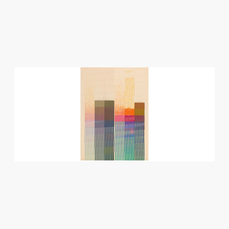 Aesthetic Vector Glitch Skyline Graphic Design Coffee Mug
