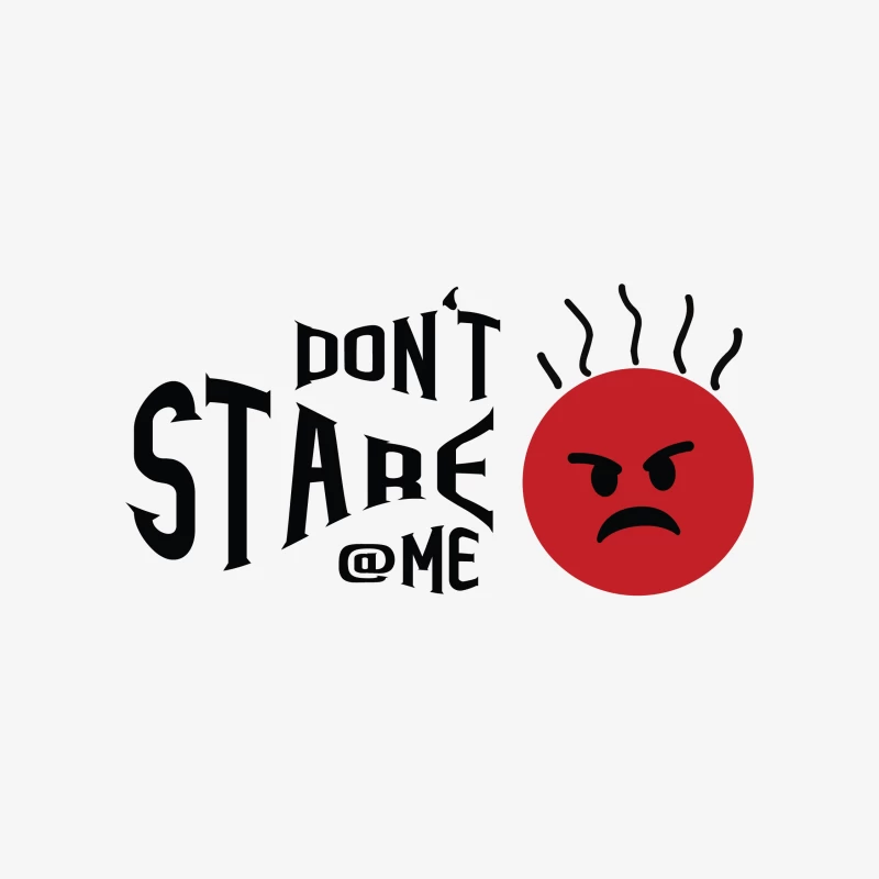 Émoji furieux avec texte 'Ne me regarde pas' Homme Sweat-shirt à enfiler