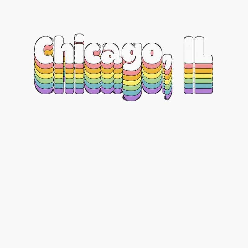 Chicago  Retro Typography Design Cotton Tote Bag