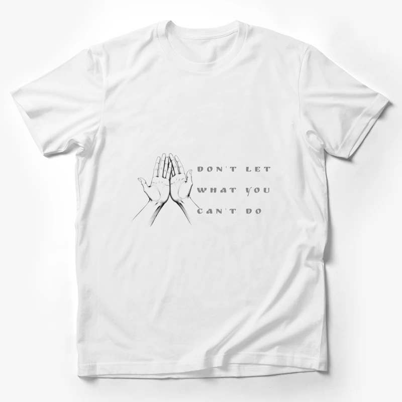 Minimalist Hand-Drawn Motivational Quote Design Male T-Shirt