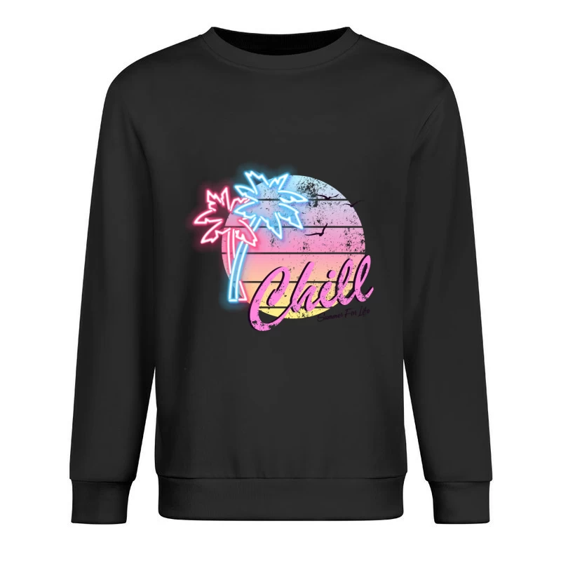 Vibe d'été avec Palmiers Néon Homme Sweat-shirt à enfiler