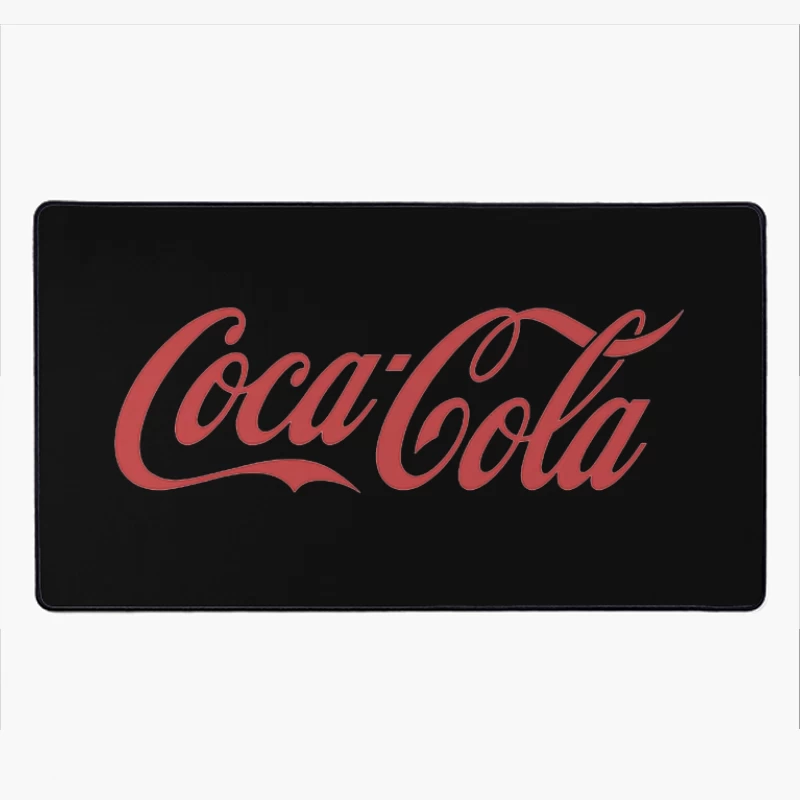 Classic Red Coca-Cola Cursive Logo Desk Mat