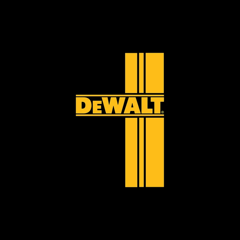 DeWalt Power Tools Brand Logo in Yellow Travel Mug