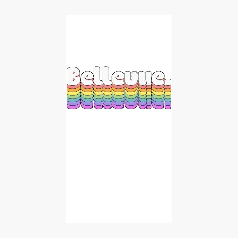 Bellevue  Retro Typography Design iPhone Case