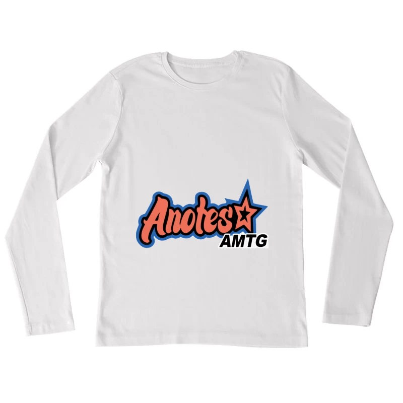 Anotes Logo Design mit Stern Damen Langarm T-Shirt
