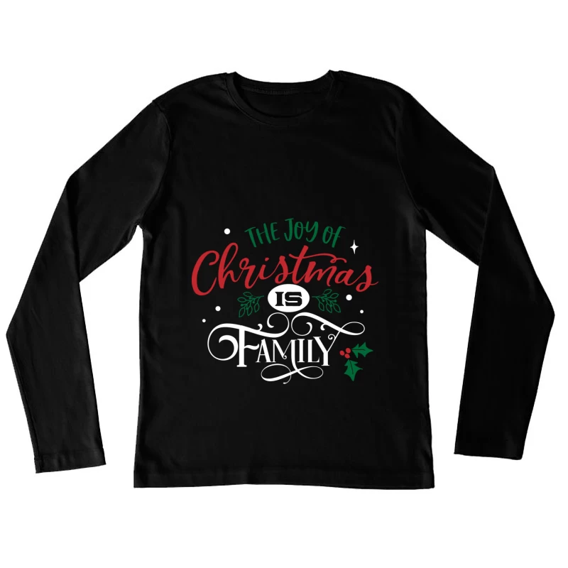 La joie de Noël est la famille Femme Manches Longues T-Shirt