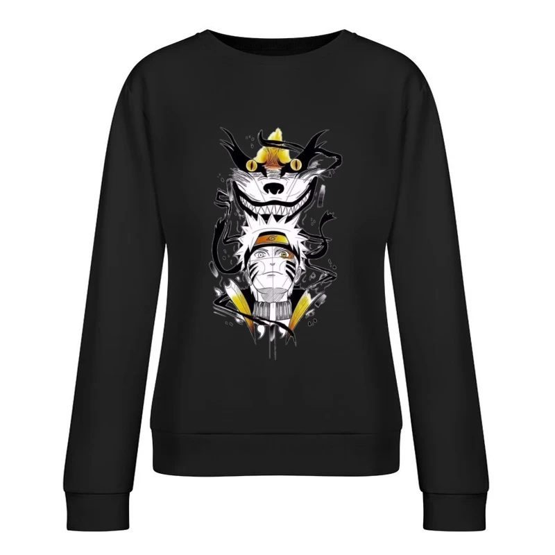 Anime-Krieger mit Dämon Damen Pullover Sweatshirt
