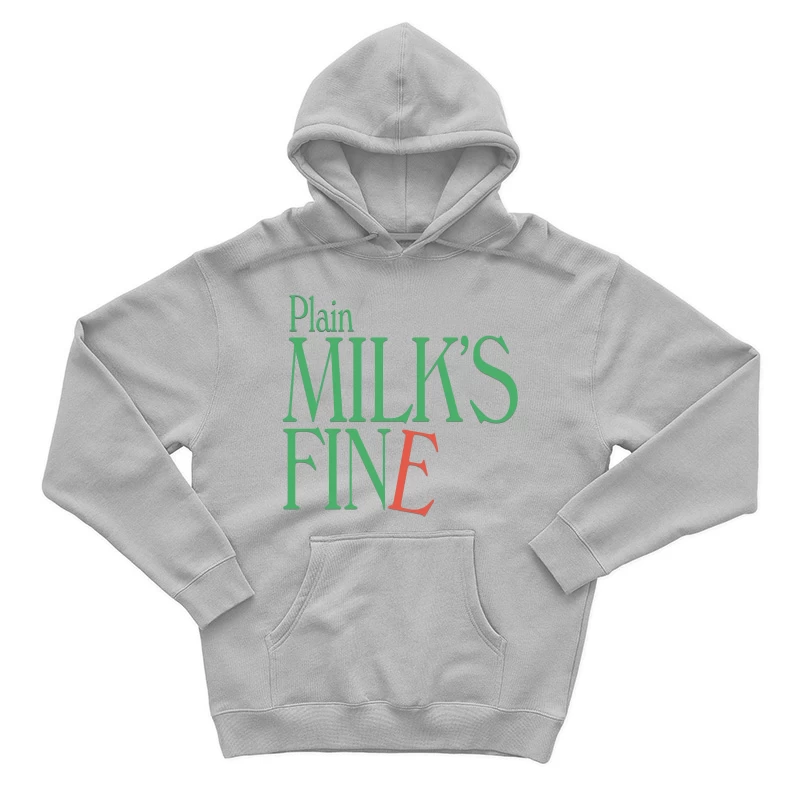 Plain Milk's Fine Typography Design Male Pullover Hoodie