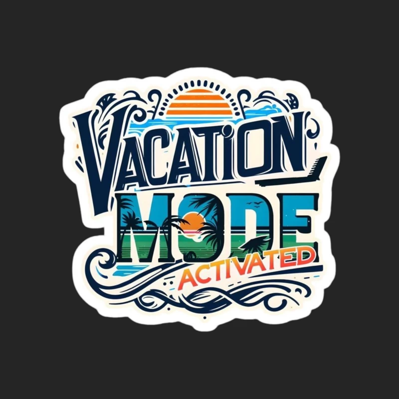 Vacation Mode Activated: Embrace Travel and Relaxation Male Pullover Sweatshirt