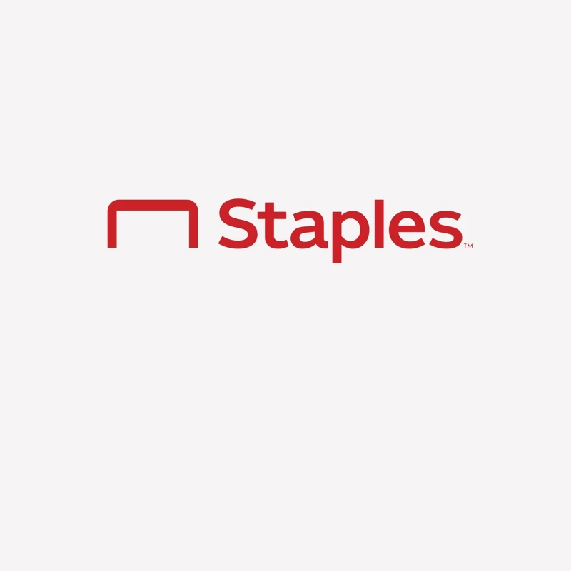 Staples Office Supply Retail Company Logo in Red Female T-Shirt