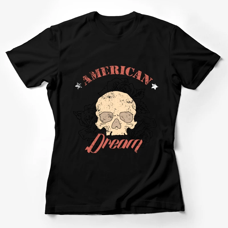 Crâne du Rêve Américain Femme T-Shirt