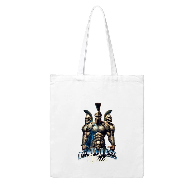 Spartan Warrior Deathless Elite with Skull Armor Cotton Tote Bag