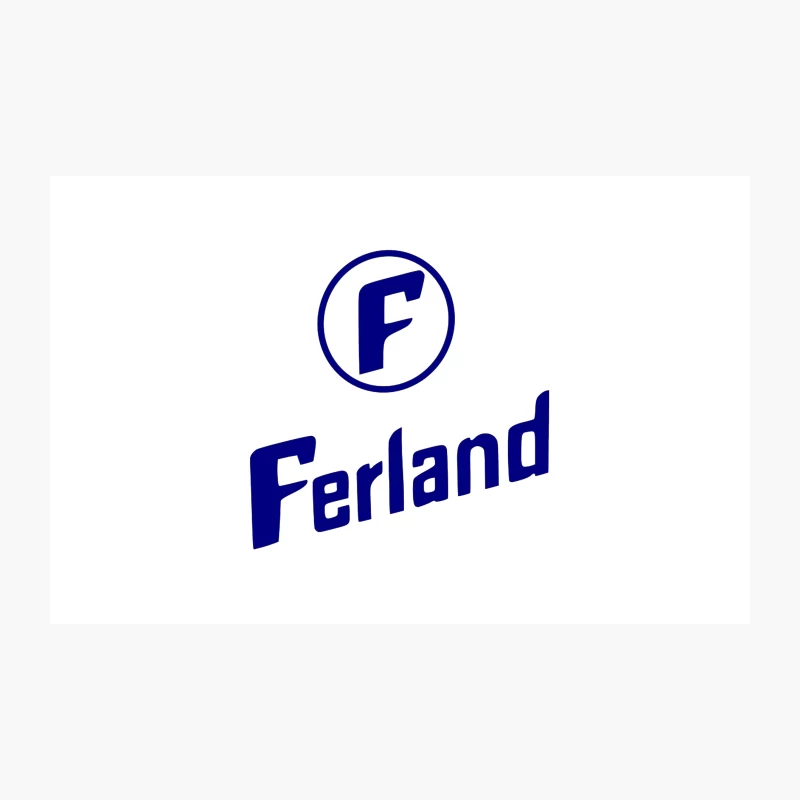 Ferland Blue Circular Logo with F Letter Travel Mug