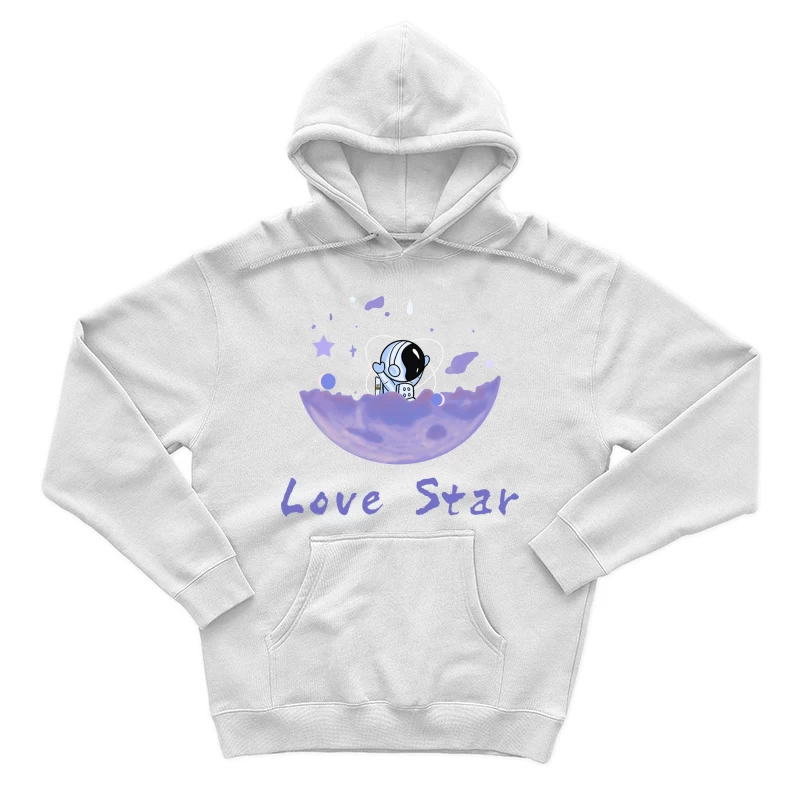 Astronaut im lila Mond Herren Pullover Hoodie