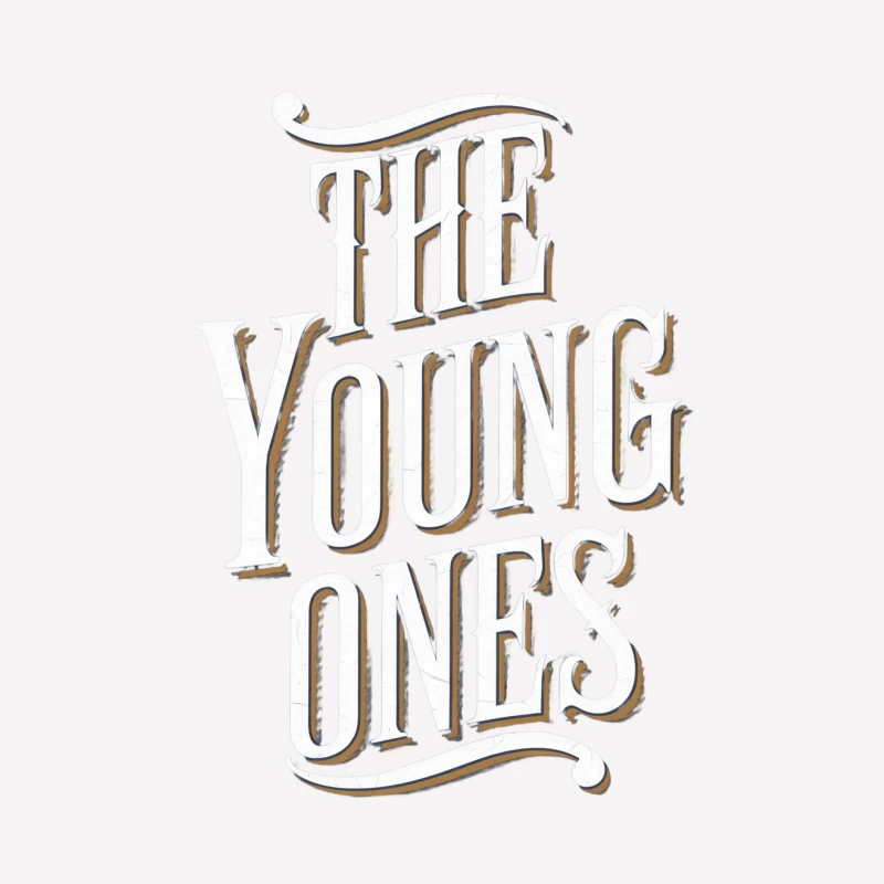 Vintage Typography Design: "The Young Ones" Text Female T-Shirt