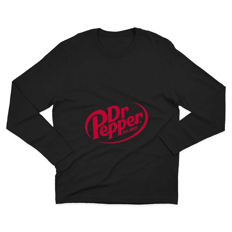 Dr Pepper Classic Red Logo Design - Established 1885 Male Long Sleeve T-Shirt