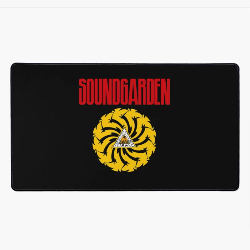 Soundgarden Band Logo with Badmotorfinger Album Symbol Desk Mat