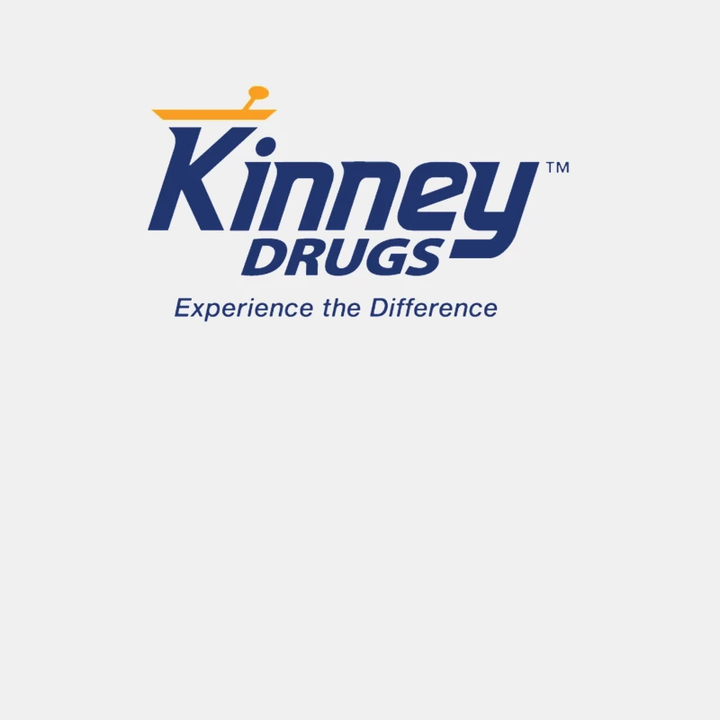 Kinney Drugs Pharmacy Logo with Blue Text and Orange Accent Male Tank Top