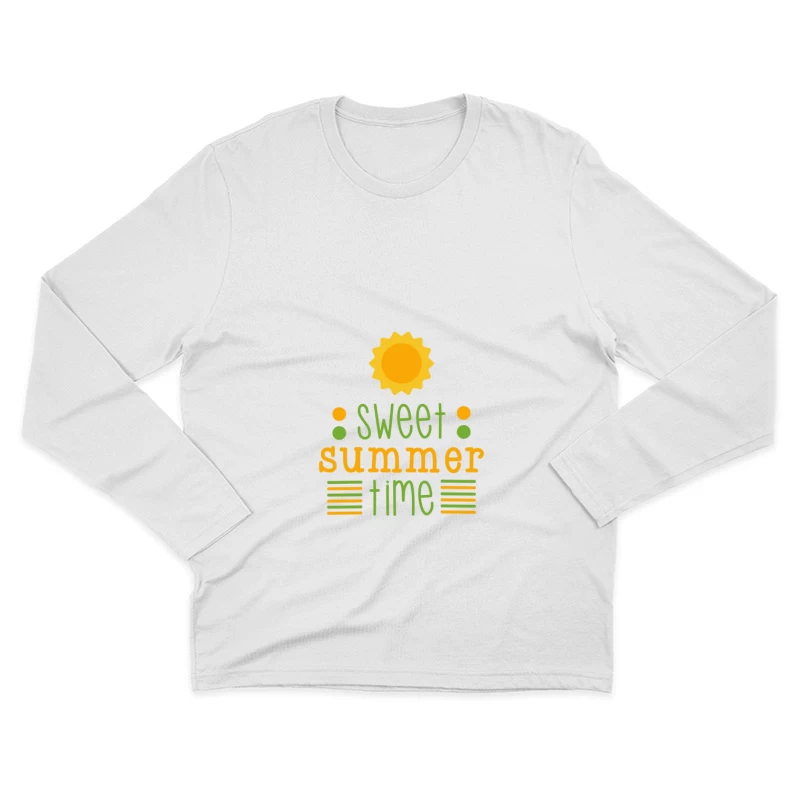 Design Été Doux avec Soleil Homme Manches Longues T-Shirt
