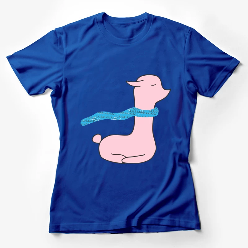 Lama mignon avec écharpe Femme T-Shirt