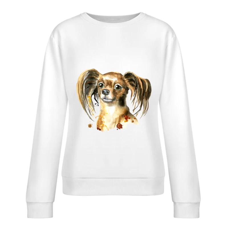 Portrait artistique de chien mignon Femme Sweat-shirt à enfiler