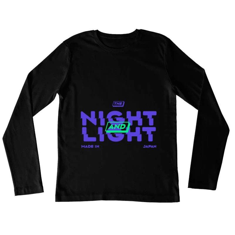 Nacht und Licht Design aus Japan Damen Langarm T-Shirt