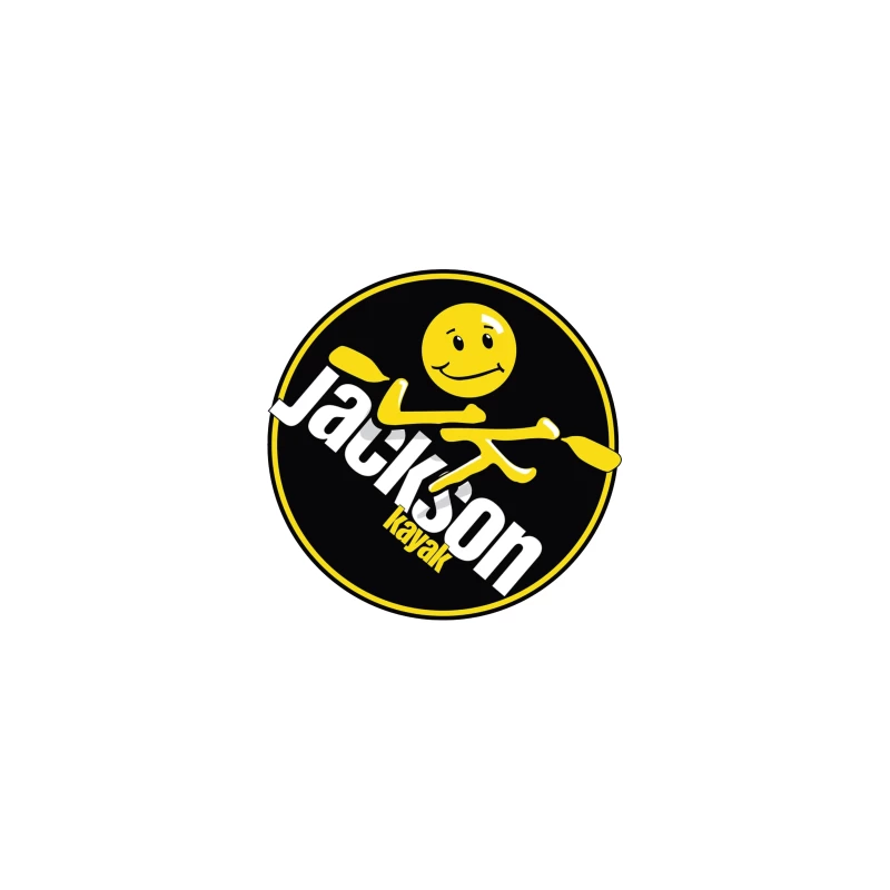 Jackson Kayak Sports Logo with Yellow Smiley Design Desk Mat