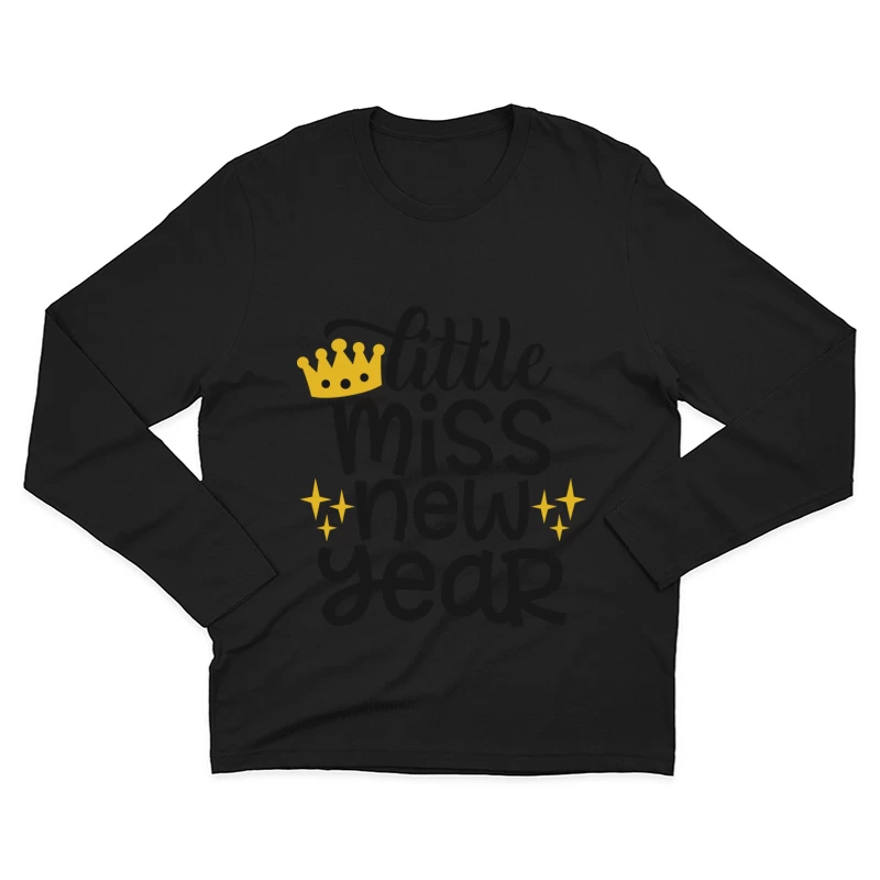 Couronne Dorée de la Nouvelle Année Homme Manches Longues T-Shirt