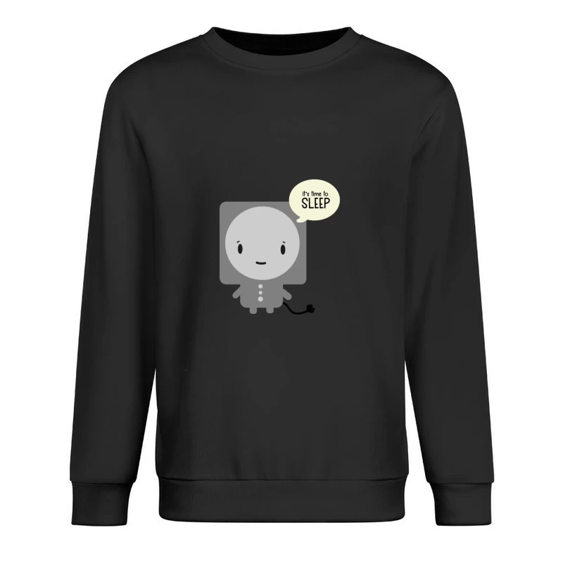 Personnage mignon disant l'heure de dormir Homme Sweat-shirt à enfiler