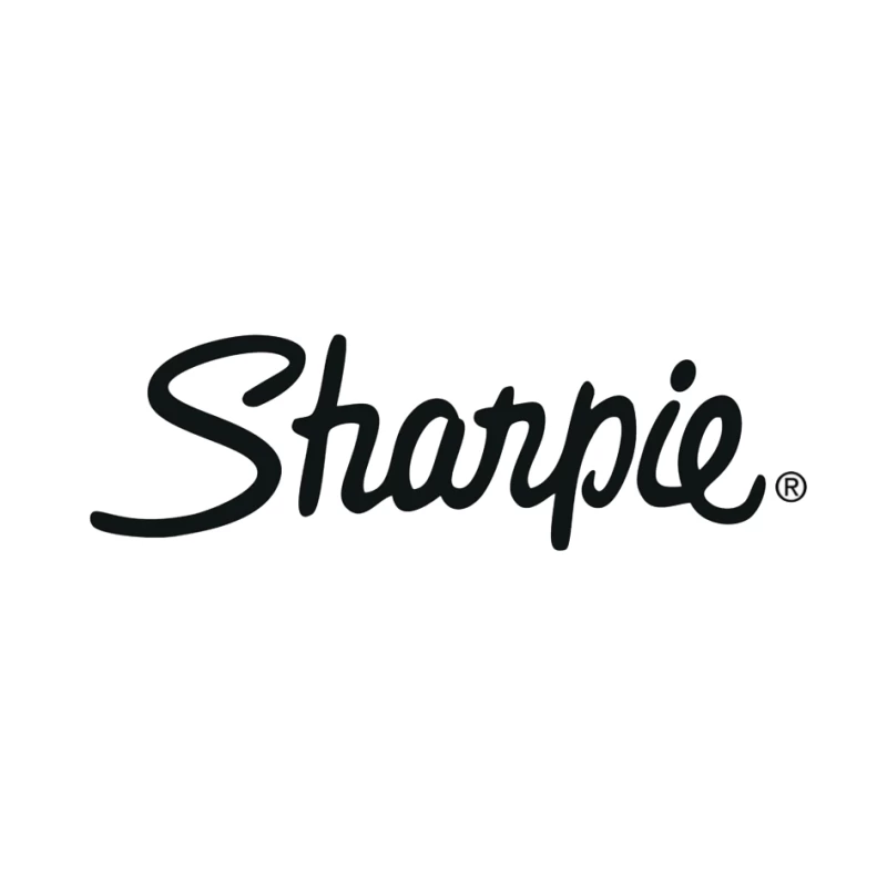 Sharpie Brand Logo in Classic Black Script Typography Pin