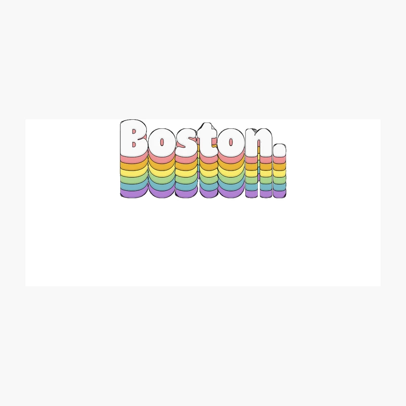 Boston  Retro Typography Design Coffee Mug