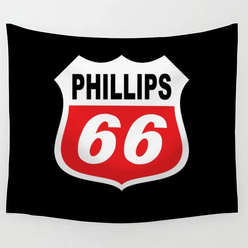 Phillips 66 Classic Shield Logo Design Tapestry