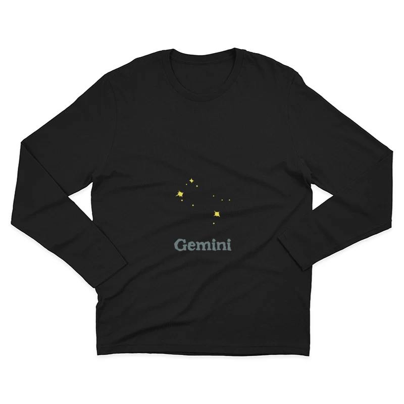 Gemini Sternbild Illustration Herren Langarm T-Shirt