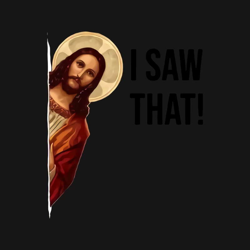 Jesus sieht alles Herren Langarm T-Shirt