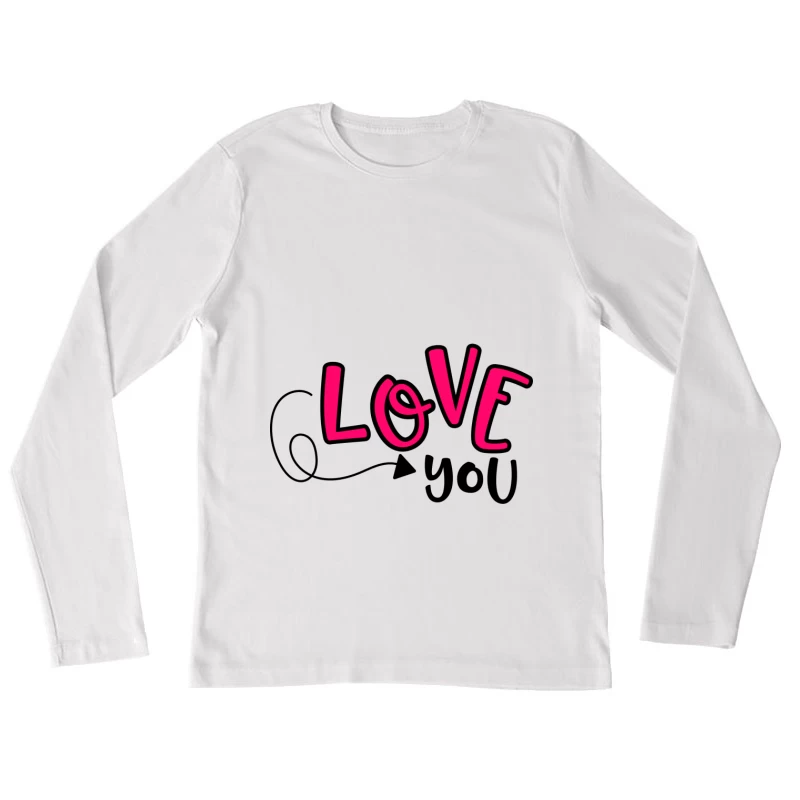 Motif amoureux avec flèche Femme Manches Longues T-Shirt