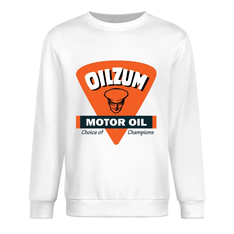 Vintage Oilzum Motor Oil Logo with Retro Design Male Pullover Sweatshirt