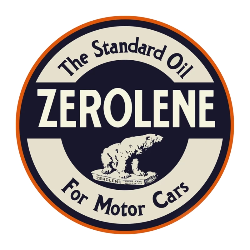 Vintage Standard Oil Zerolene Motor Oil Advertisement with Polar Bear Logo Pin