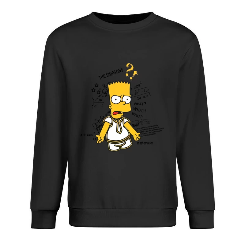Verwirrter gelber Cartoon-Junge Herren Pullover Sweatshirt