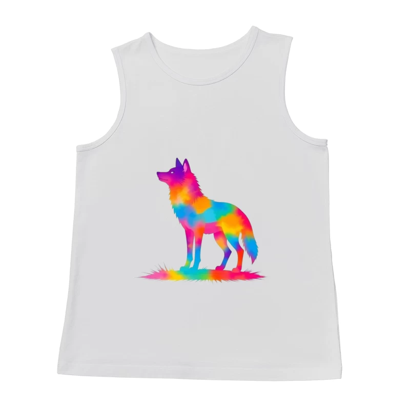 Colorful Unicorn Silhouette Illustration Male Tank Top