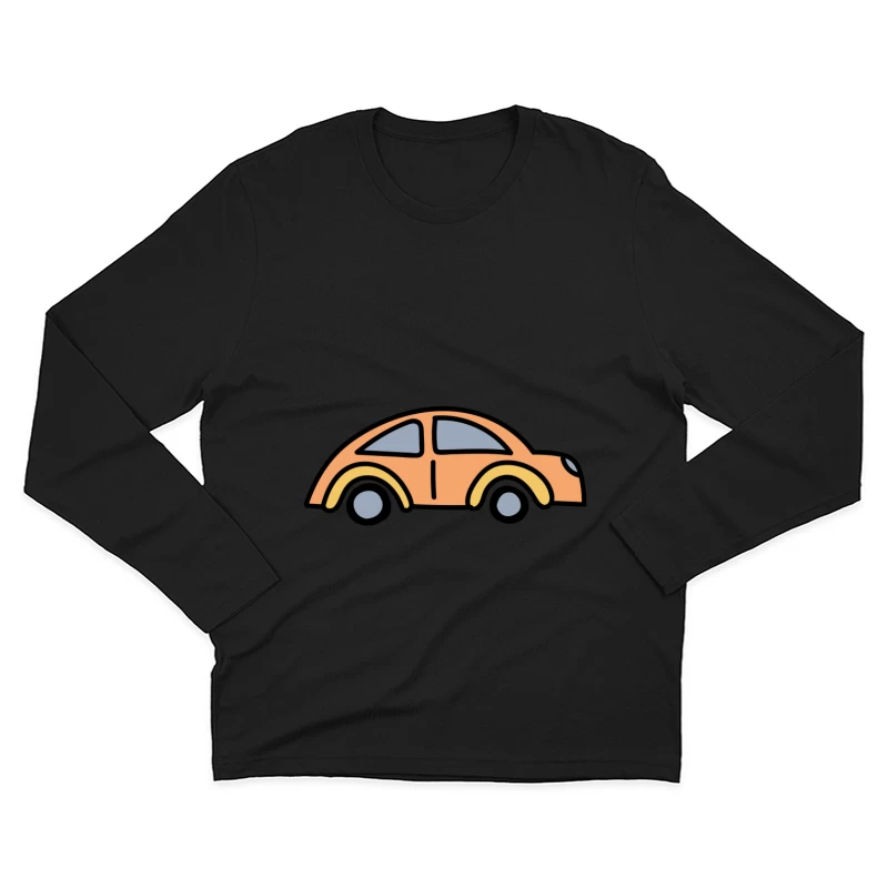 Dessiné à la main voiture orange Homme Manches Longues T-Shirt