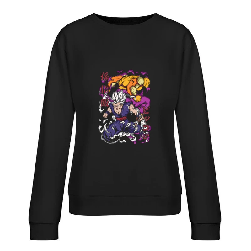 Anime-Kampf Szenario Damen Pullover Sweatshirt