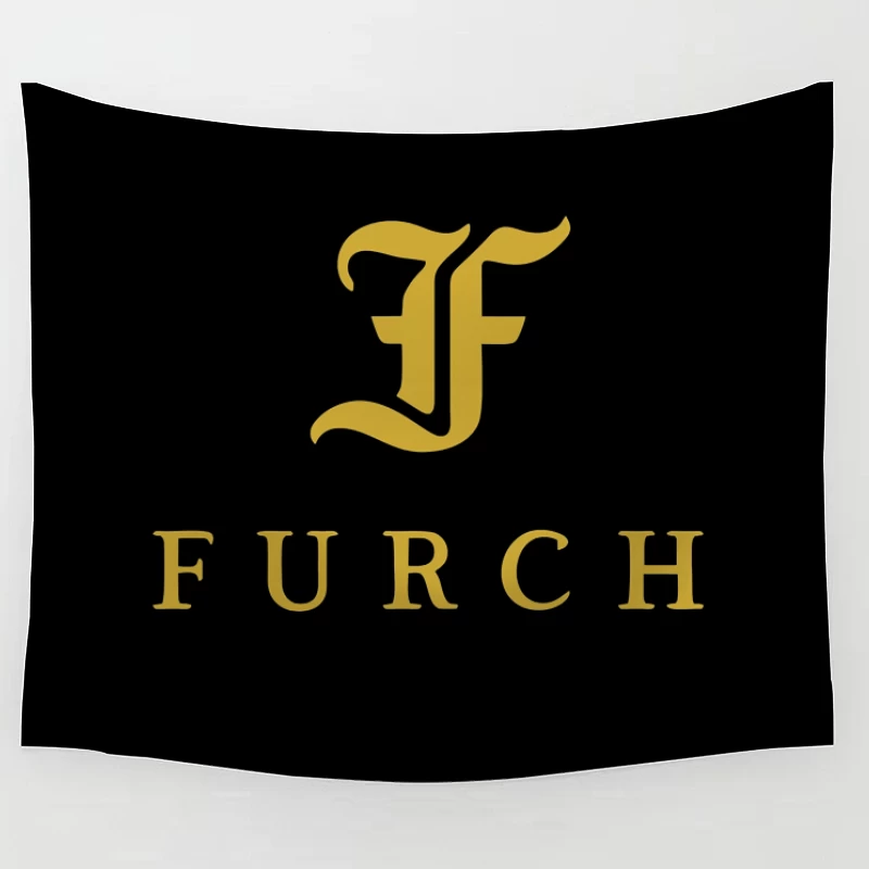 Furch Gold Logo - Luxury Minimalist Typography Design Tapestry