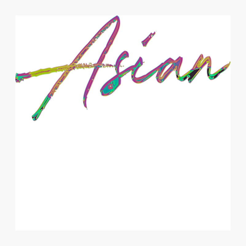 Asian - 90s Style Typography Design Pin
