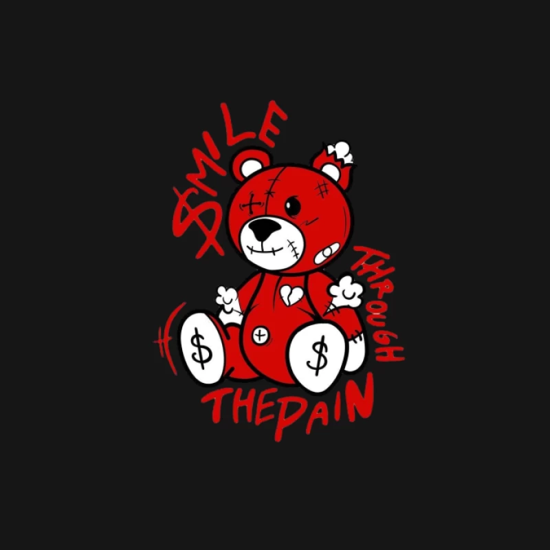 Lächeln durch den Schmerz Bär Herren T-Shirt