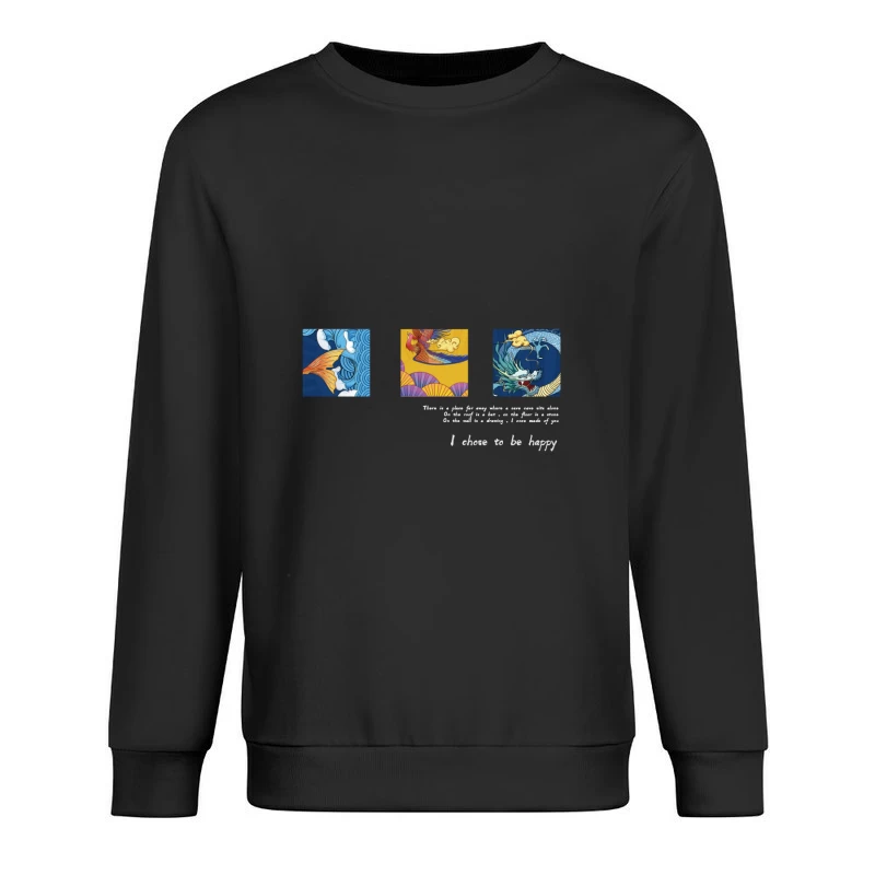Drachen und Phönix Kunstmotiv Herren Pullover Sweatshirt