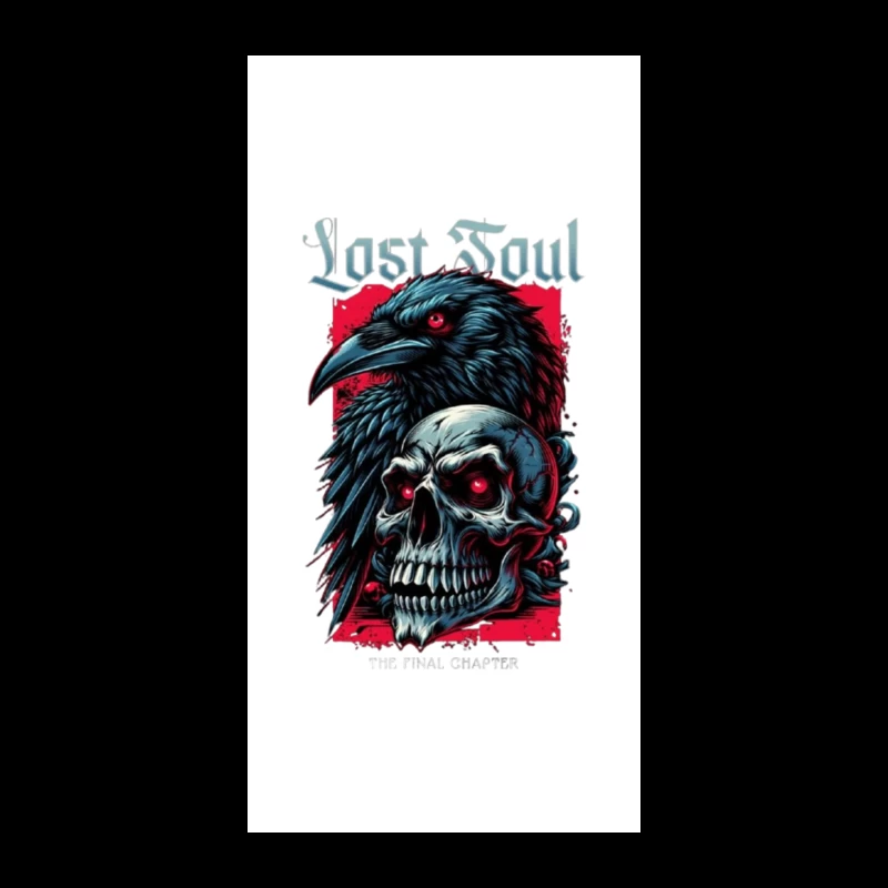 Lost Soul: Gothic Raven and Skull Dark Fantasy Illustration iPhone Case