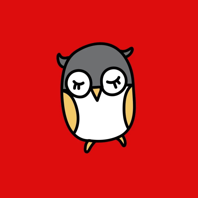 Illustration mignonne d'un hibou endormi Homme Débardeur