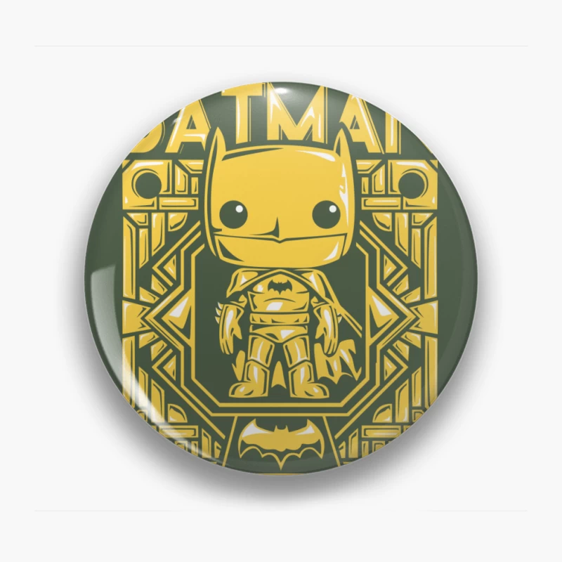 Funko Pop Batman Character Design in Yellow Pin