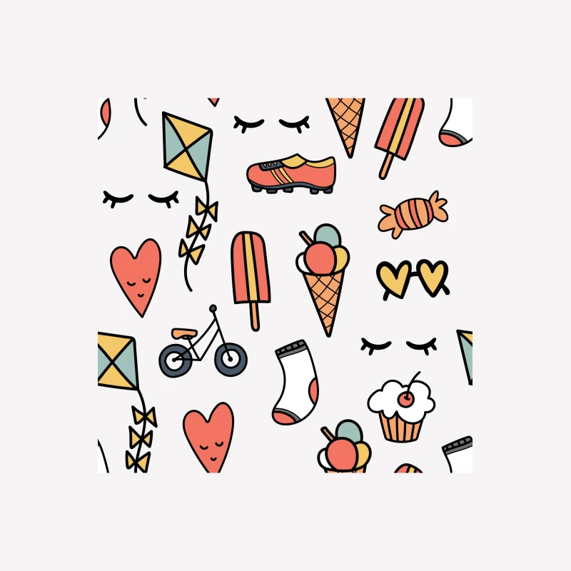 Motifs ludiques colorés sur fond noir Femme T-Shirt